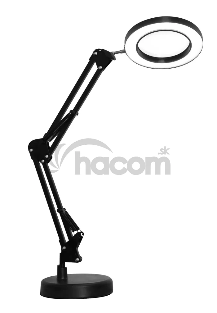 Platinet PDLD11 stolná LED lampa Magnify 10W stmievateľná s lupou, čierna