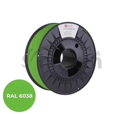 Tlačová struna (filament) C-TECH PREMIUM LINE, PETG, luminiscenčná zelená, RAL6038, 1,75mm, 1kg