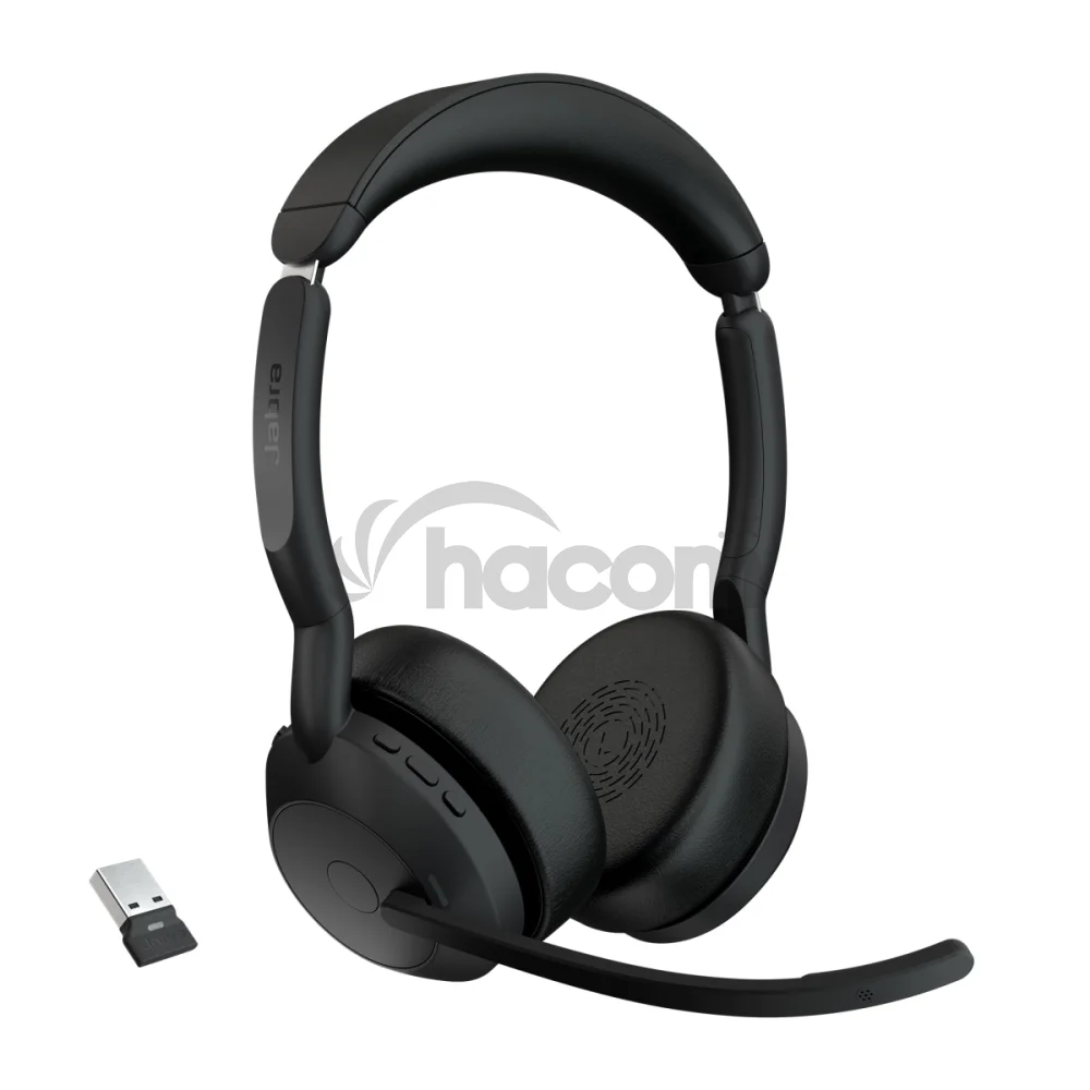 Jabra Evolve2 55/Stereo/ANC/USB/BT-USB/Bezdrôt/Čierna
