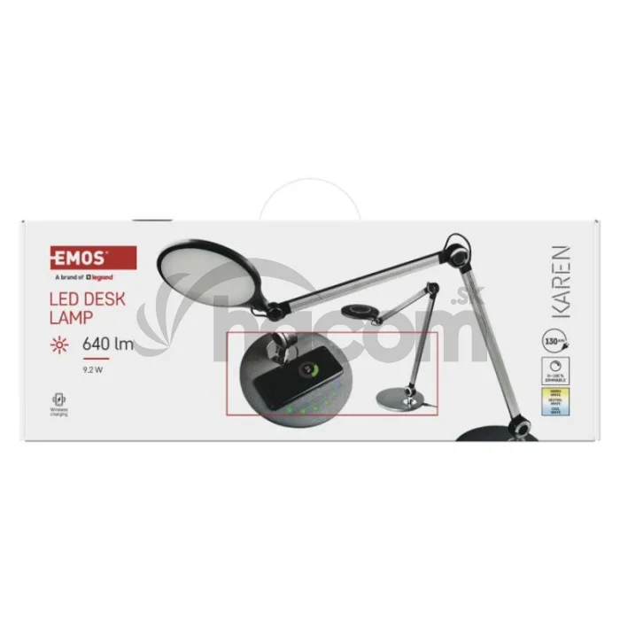 LED stolná lampa KAREN, sivá