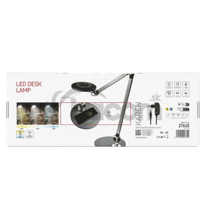 LED stolná lampa KAREN, sivá