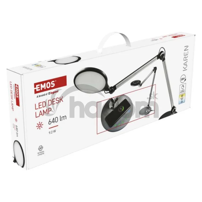 LED stolná lampa KAREN, sivá