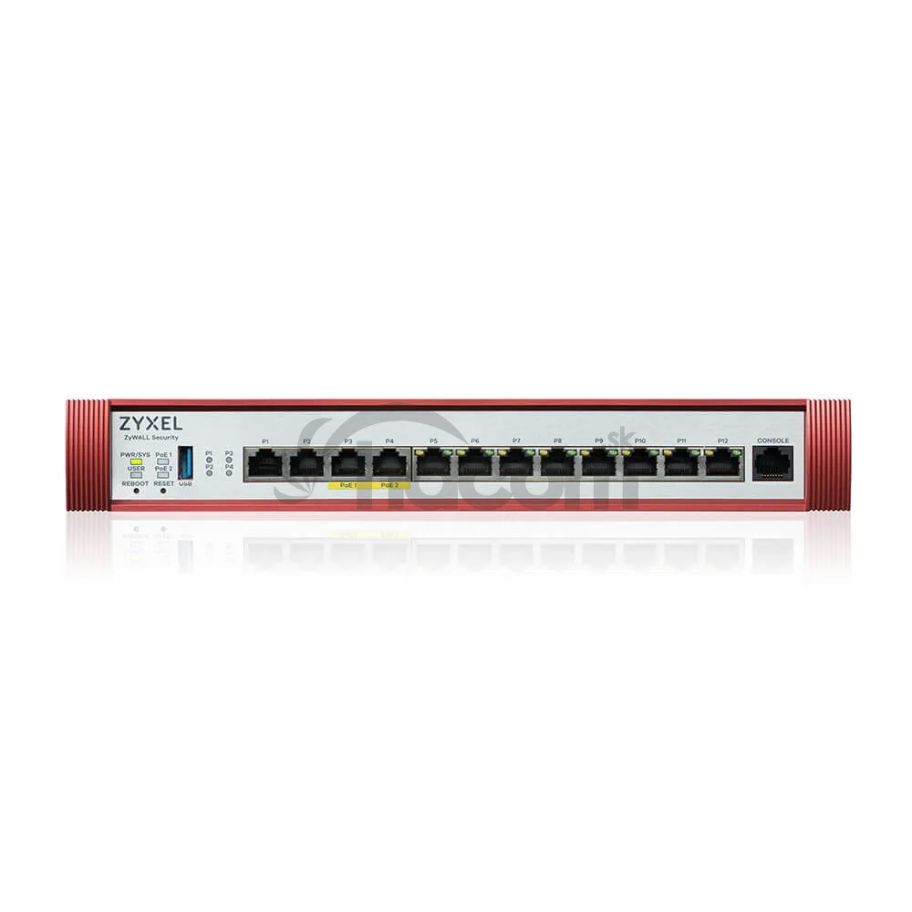 ZYXEL USG Flex 500H, 4*2.5Gig., 8*1G, USB, PoE, 1 dev.