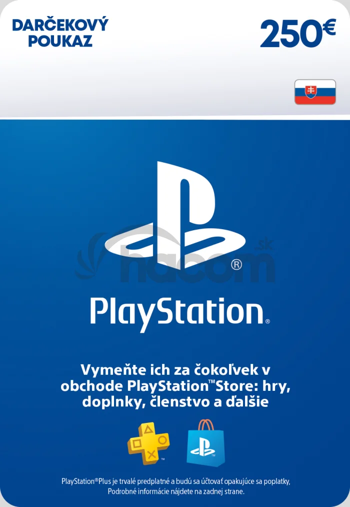 ESD SK - PS Store el. peňaženka - 250 EUR