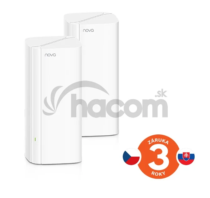 Tenda Nova EX12 (2-pack) WiFi6 AX3000 Mesh Gigabit systém, 6xGLAN/GWAN, WPA3, VPN, SMART CZ aplikácie