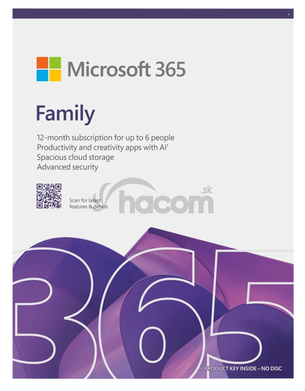 Microsoft 365 Family FY25H2 Mac/Win, 1 rok, Eng