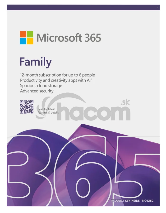 Microsoft 365 Family FY25H2 Mac/Win, 1 rok, Eng