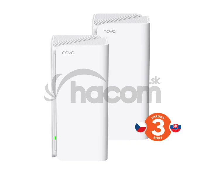 Tenda Nova MX15 Pro (2-pack) WiFi 6 AX5400 Mesh Gigabit systém, 6x GLAN/GWAN, WPA3, VPN, CZ app