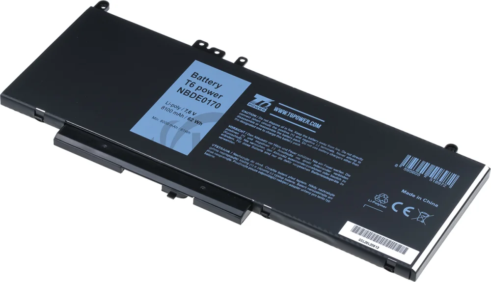 Batéria T6 Power Dell Latitude E5270, E5470, E5570, Precision 15 3510, 8100mAh, 62Wh, 4cell, Li-pol