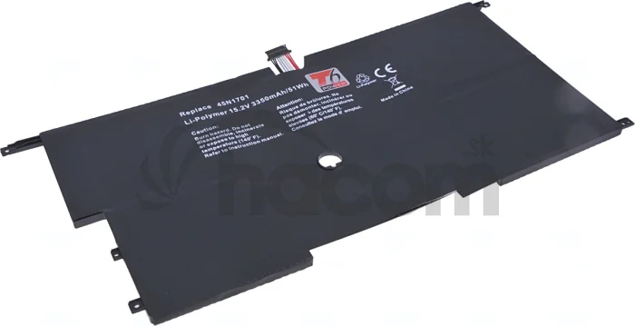 Batéria T6 Power pre Lenovo ThinkPad X1 Carbon 2nd Gen, 3rd Gen, 3350mAh, 51Wh, 8cell, Li-Pol