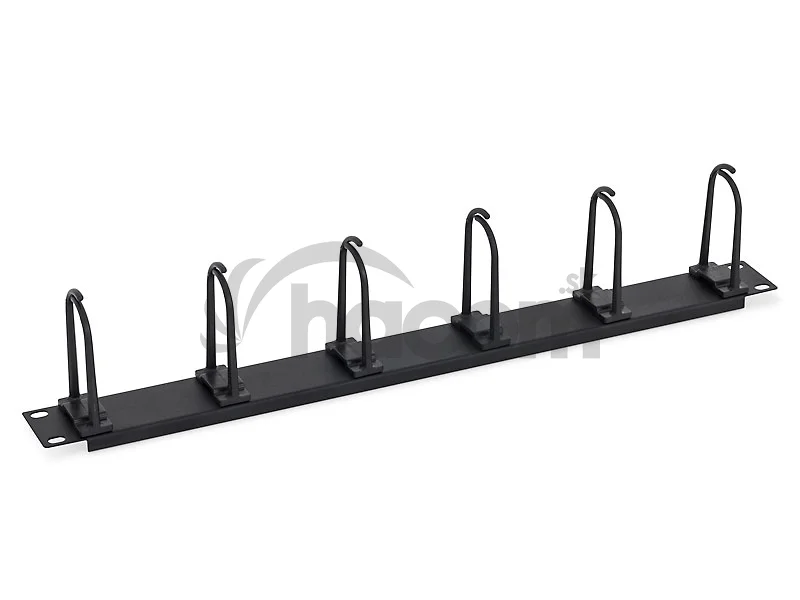 19" vyväzovací panel 1U, háčik 60x30mm zacvakávací