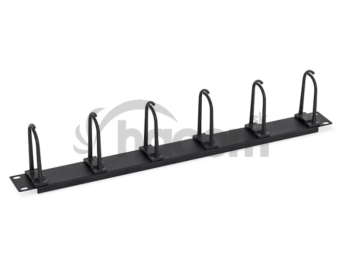 19" vyväzovací panel 1U, háčik 60x30mm zacvakávací