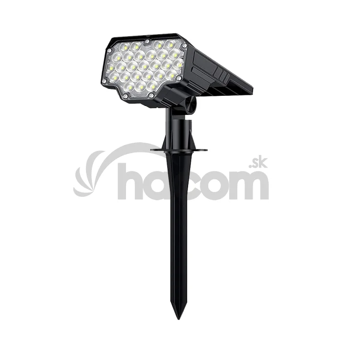 Vonkajšie solárne LED svetlo VIKING D26/650lm/2200mAh/3 režimy/IP65/inštalácia-zem i stenu