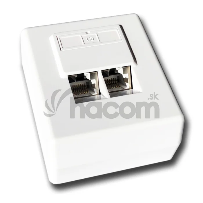 DATACOM STP dvojzásuvka nad omietku Cat6 FA-1004