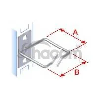 Vyväzovací háčik 40x40 D1 kov ľavý fix, čelný gate