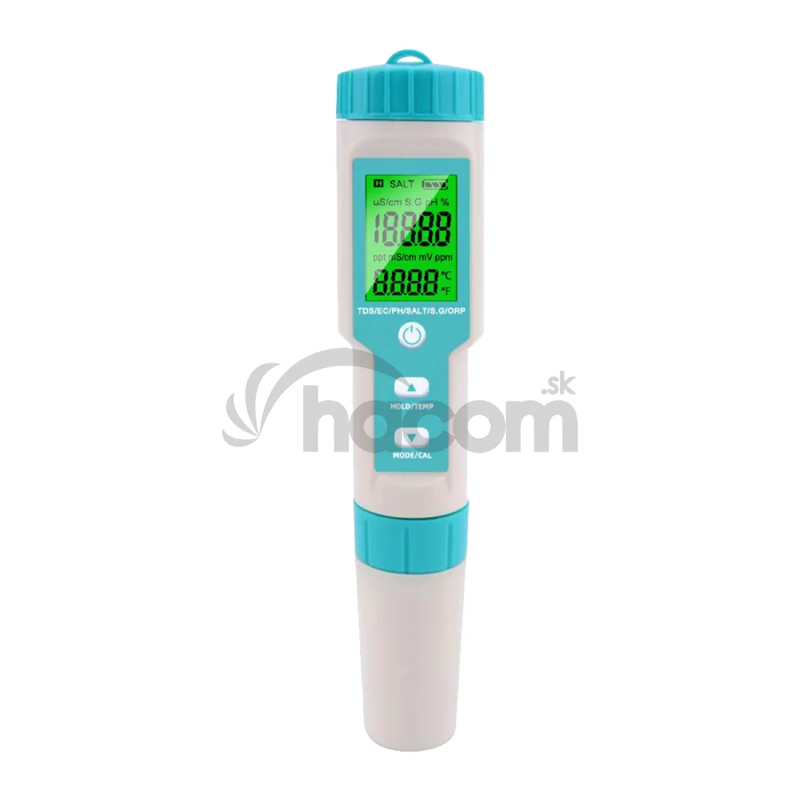 W-Star C600 - Tester vody 7v1 na pH, TDS, soľ, vodivosť, teplotu, pre bazény