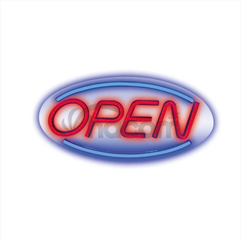 Dekoratívne PLEXI LED neón Open modro-červený