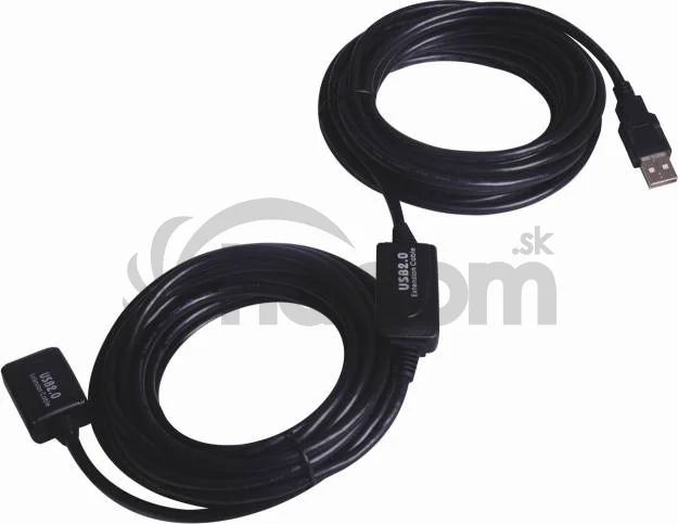 PremiumCord USB 2.0 repeater a predlžovací kábel A/M-A/F 15m