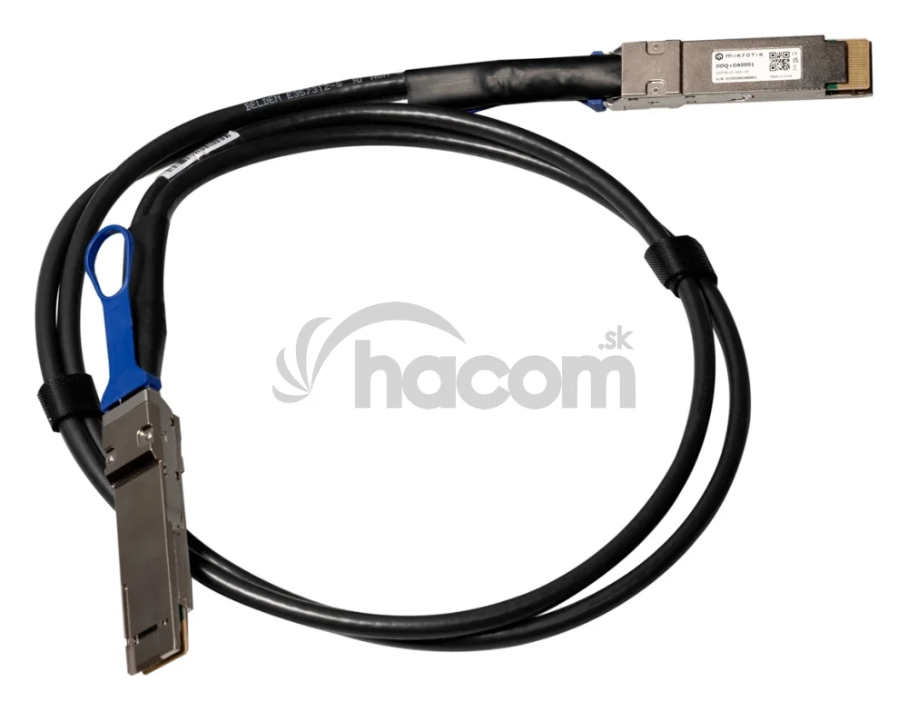 MikroTik DDQ+DA0001, QSFP-DD 400G DAC kábel 1m