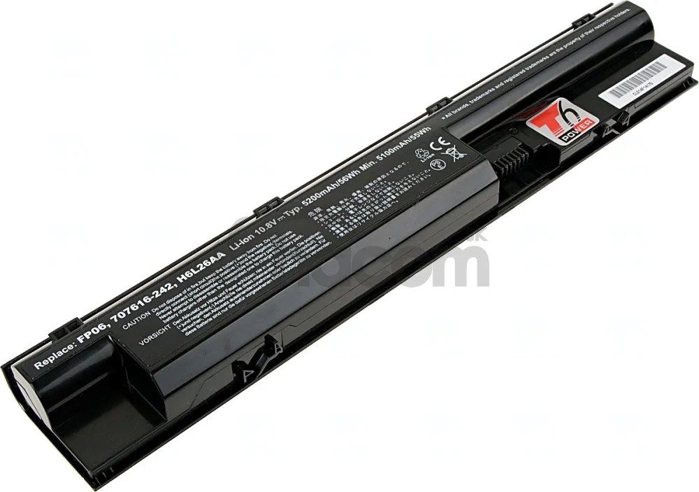 Batéria T6 Power pre HP ProBook 440 G1, 445 G1, 450 G1, 455 G1, 470 G1, 5200mAh, 56Wh, 6cell