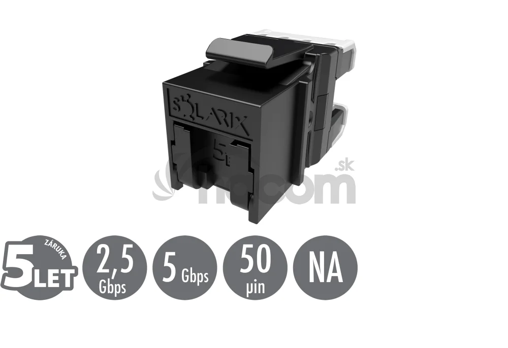 Rýchlozarezávací keystone Solarix CAT5E UTP SXKJ-5E-UTP-BK-NA