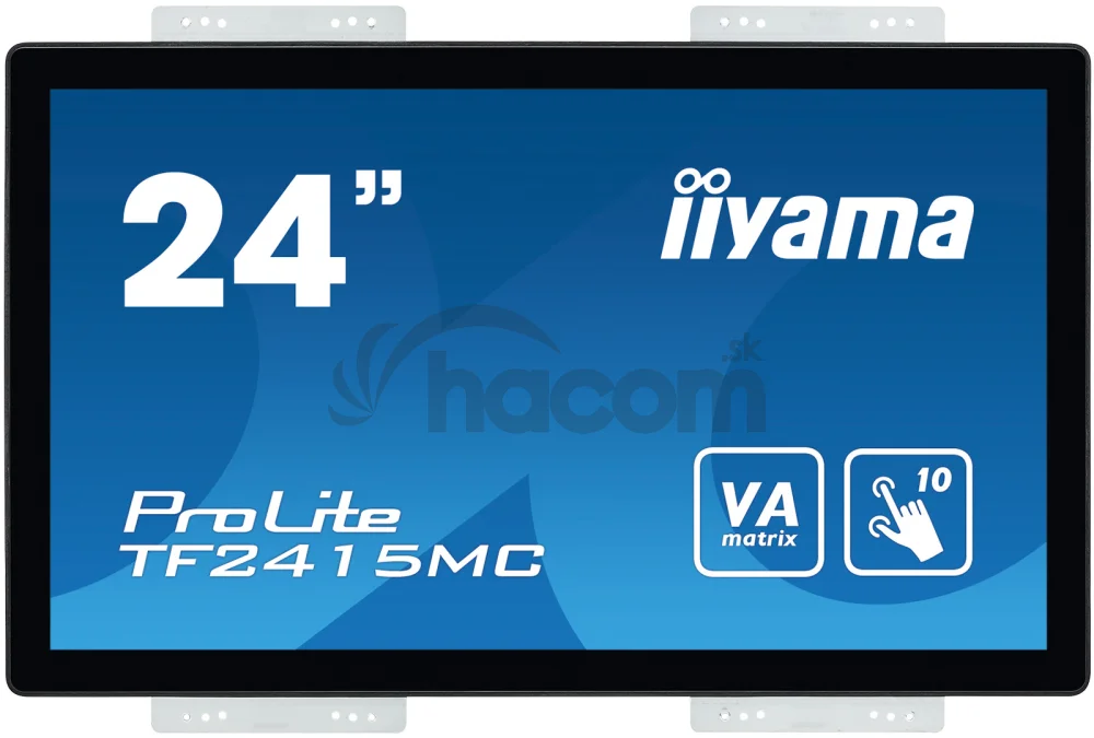 24" iiyama TF2415MC-B2: VA, FullHD, capacitive, 10P, 350cd/m2, VGA, DP, HDMI, čierny