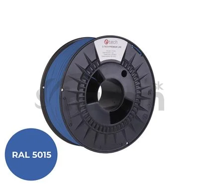 Tlačová struna (filament) C-TECH PREMIUM LINE, PLA, nebeská modrá, RAL5015, 1,75mm, 1kg