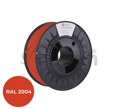 Tlačová struna (filament) C-TECH PREMIUM LINE, PLA, oranžová pravá, RAL2004, 1,75 mm, 1kg