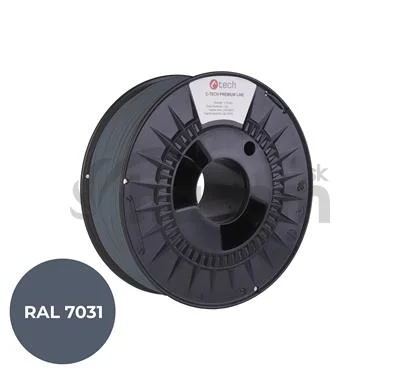 Tlačová struna (filament) C-TECH PREMIUM LINE, PETG, šedomodrá, RAL7031, 1,75mm, 1kg