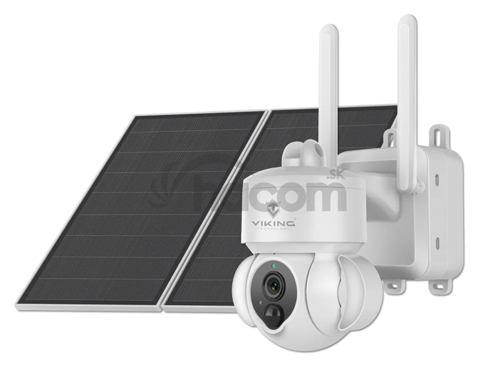 Solárna HD kamera Viking HDs03 4G/20000mAh/farebné nočné videnie/IP66/aplikácia/notifikácia/biela