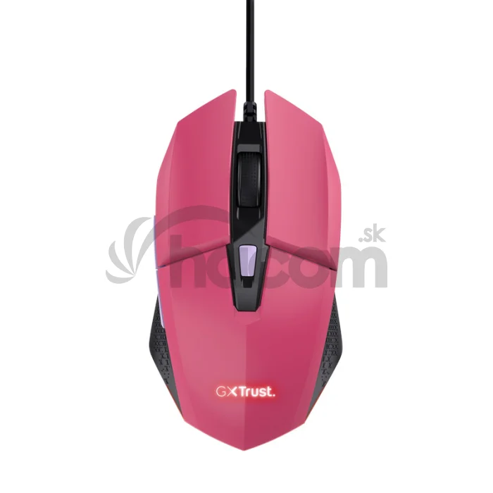 TRUST GXT 109 FELOX/Herná/Optická/Pre pravákov/6 400 DPI/Drôtová USB/Ružová