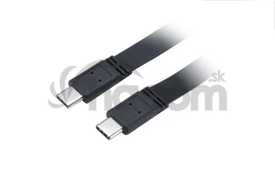 AKASA - USB 3.1 typ C na typ C kábel - 1 m slim