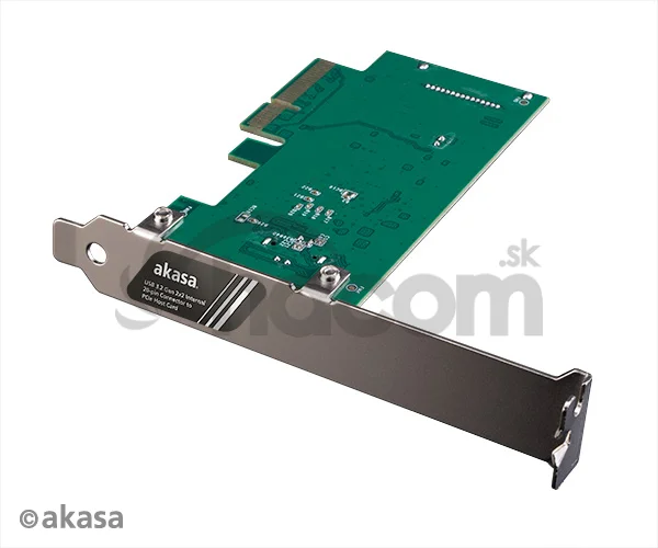 AKASA PCIe karta USB 3.2 Gen 2x2 interný konektor