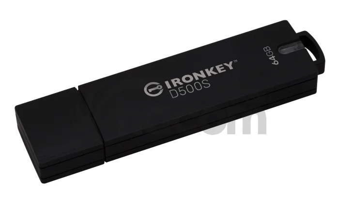Kingston Ironkey D500S/64GB/USB 3.2/USB-A/Čierna