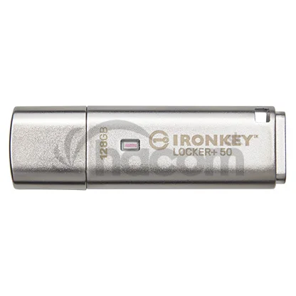 Kingston IronKey Locker+ 50/128GB/USB 3.1/USB-A/Strieborná