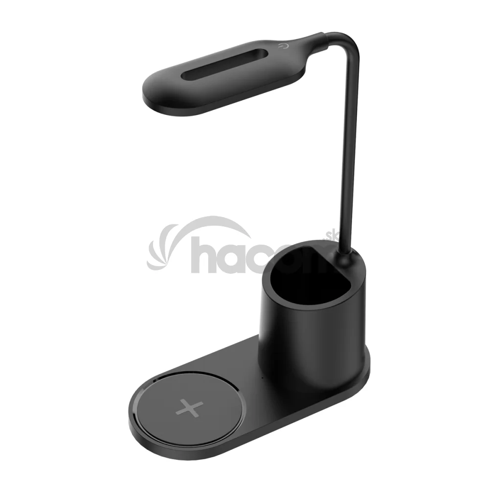 Platinet PDL1930B stolná LED lampa 3W stmievateľná, bezdrôtové nabíjanie, čierna