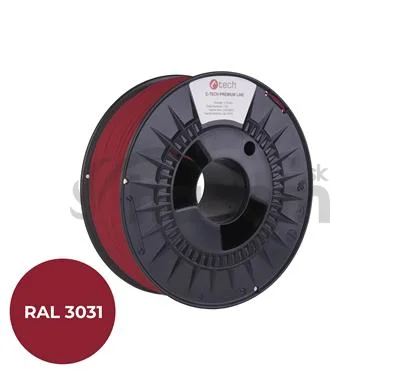 Tlačová struna (filament) C-TECH PREMIUM LINE, PETG, orientálna červená, RAL3031, 1,75mm, 1kg