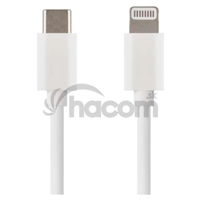 Nabíjací a dátový kábel USB-C 2.0 / Lightning MFi, 1 m, biely