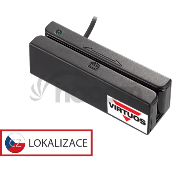 Trojstopová čítačka magnetických kariet MSR-100A, USB-COM, čierna