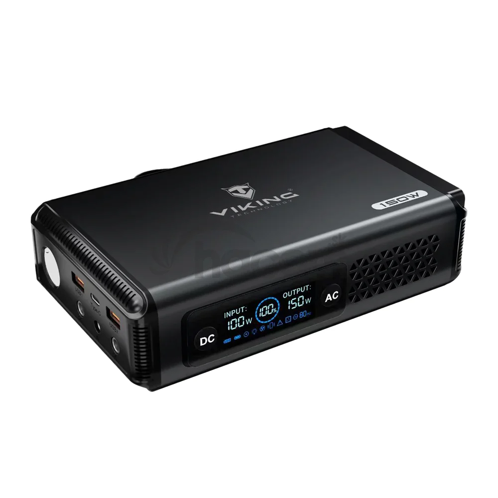 Batériový generátor Viking VALI150/batéria 148Wh/Output:1xAC,2xUSB-A,2xDC5521/ LED svietidlo