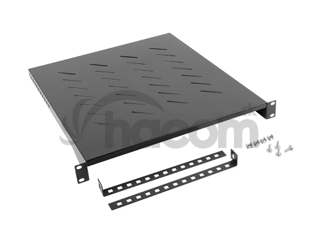 LANBERG 19" PEVNÁ POLICA 1U/483X500MM MAX. NOSNOSŤ DO 25 KG ČIERNA