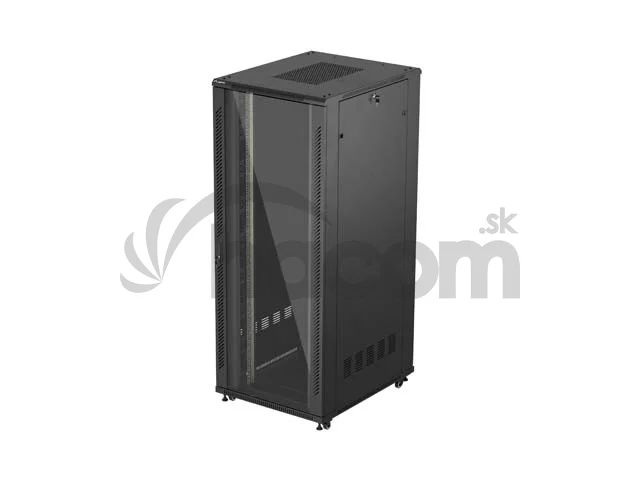 LANBERG 19" VOĽNE STOJÚCA RACKOVÁ SKRIŇA 42U/800X1000 (FLAT PACK) S PRESKLENÝMI DVERAMI ČIERNA