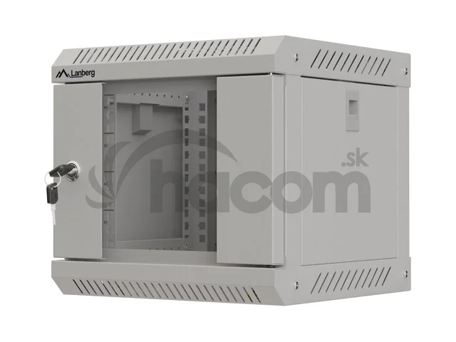 LANBERG RACKOVÁ SKRIŇA 10" NÁSTENNÁ 4U/300X300 (FLAT PACK) S PRESKLENÝMI DVERAMI ŠEDÁ