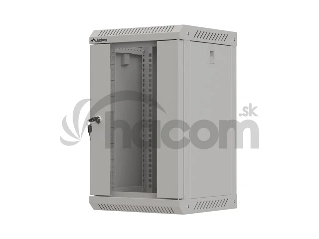 LANBERG RACKOVÁ SKRIŇA 10" NÁSTENNÁ 9U/300X300 (FLAT PACK) S PRESKLENÝMI DVERAMI ŠEDÁ