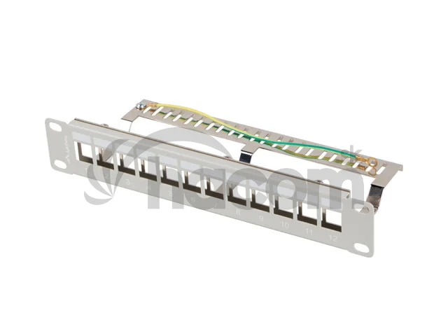 LANBERG PATCH PANEL 12 PORTOV 1U 10" FTP PRO MODULY KEYSTONE ŠEDÝ V2