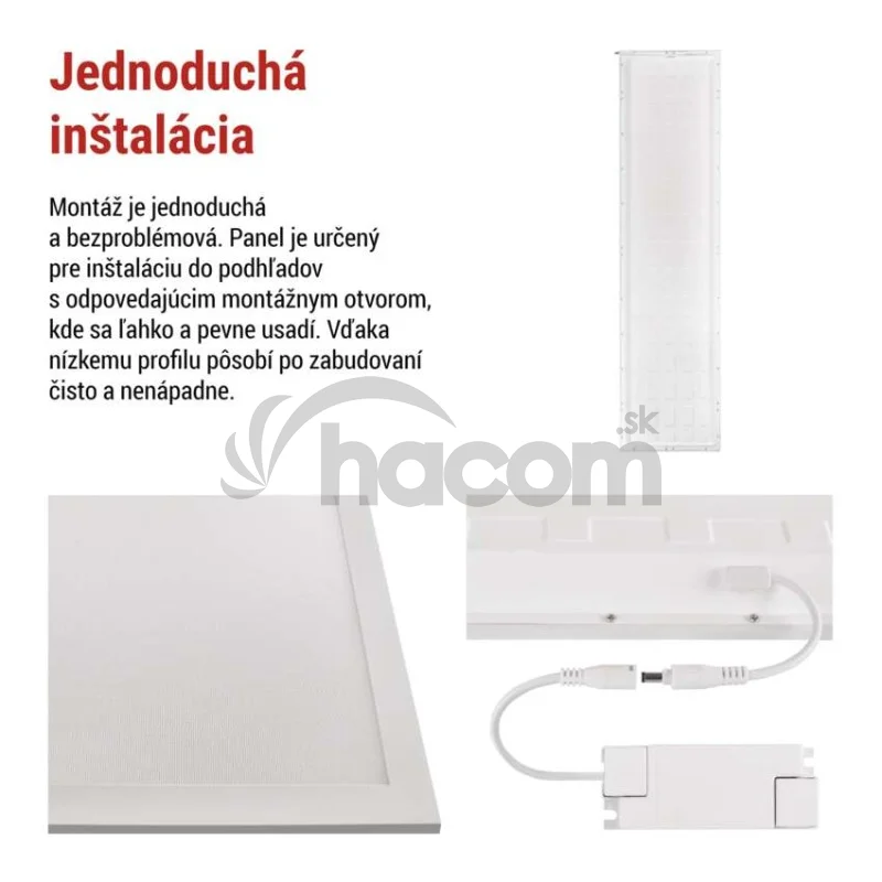 LED panel LUXXO 30 x 120 cm / 32 mm, 22 W, 3 800 lm, vstavaný, neutr. biela, UGR<19, IP20