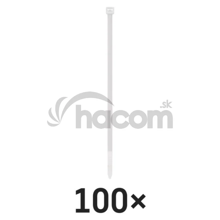 Sťahovacia páska 100×2,5, biela, 100 ks