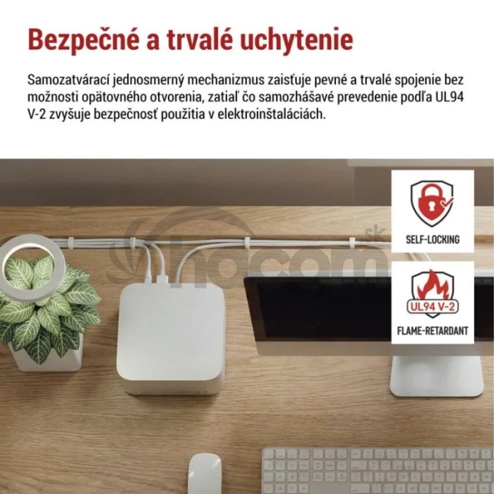 Sťahovacia páska 100×2,5, biela, 100 ks