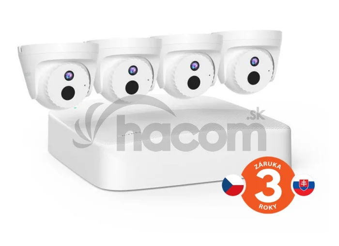 Tenda K4P-4CR - PoE kamerový set 4MPx, 4CH NVR + 4x IP kamera 4MPx, IP67, zvuk, web. rozhranie, CZ app