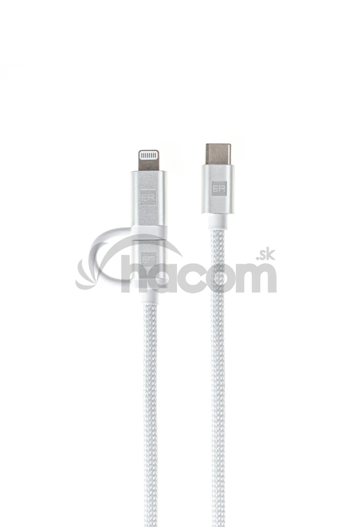 ER POWER Dual Cable USB-C C/L Mfi 100cm white